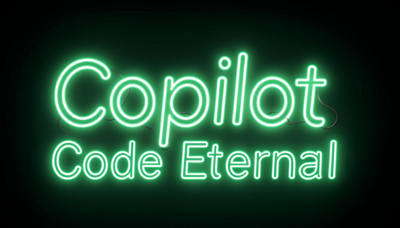 Copilot neon sign - Code Eternal