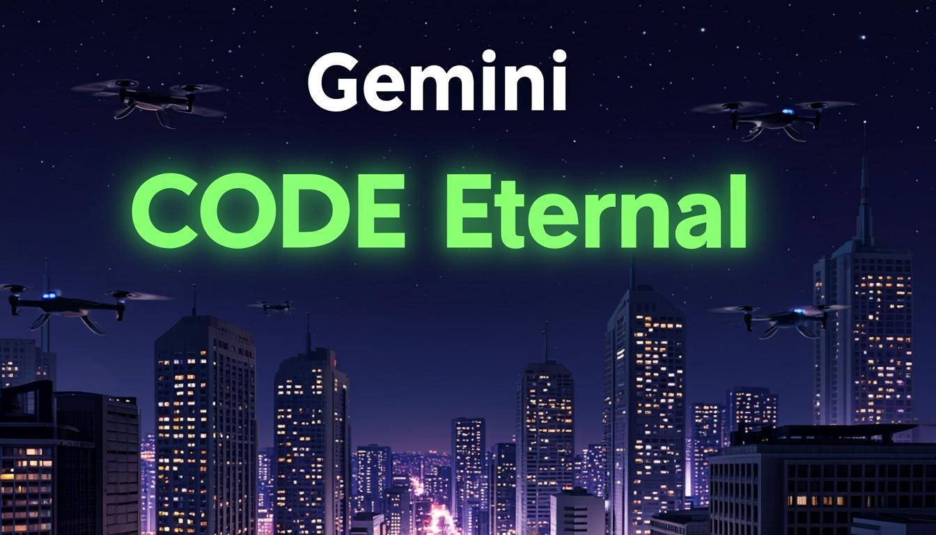 Gemini digital space scene - CODE Eternal