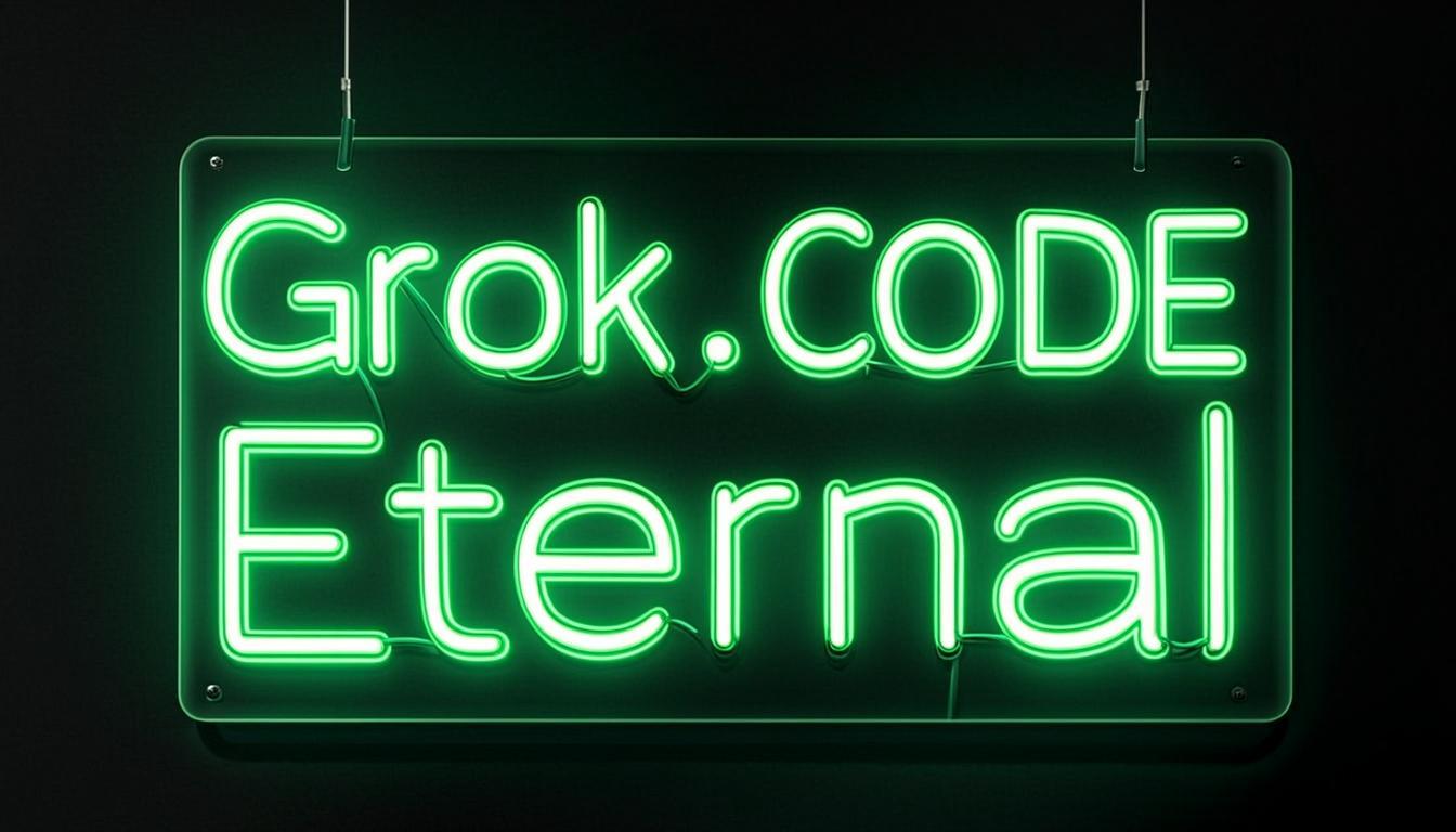 Grok neon sign - CODE Eternal